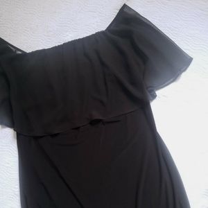 Slinky off shoulder lbd